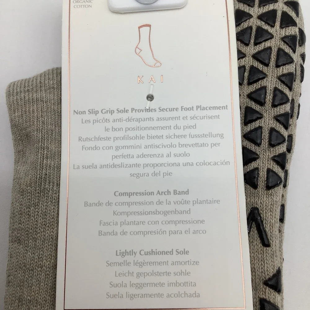 Tavi Grip‎ Kai Socks Shitake Heather Organic Cotton Crew Size Large New